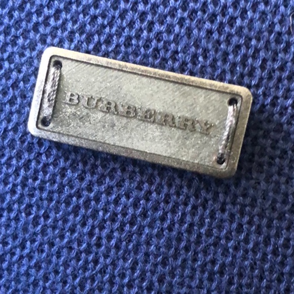 Burberry Men Navy Shirt Sz L Authentic COA - Picture 6 of 8